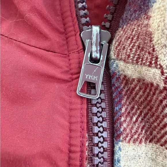Vtg L.L. Bean Baxter State Parka Mens Large? Maroon Nylon Wool Lined Hooded USA